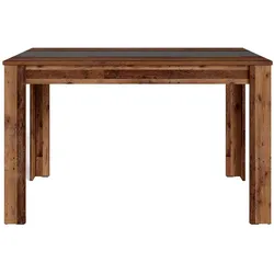 Esstisch mit Wechselplatte in Holz Antik Optik 140 cm breit