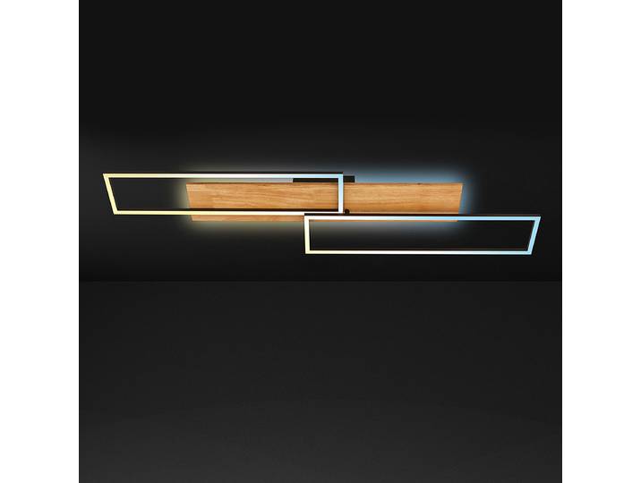 Wand- und Deckenleuchte Backlight Typ B Ø 0cm Schwarz/Schwarz Material: Metall, Holzart/Dekor Metallart: Aluminium Oberfläche Holz: Foliert