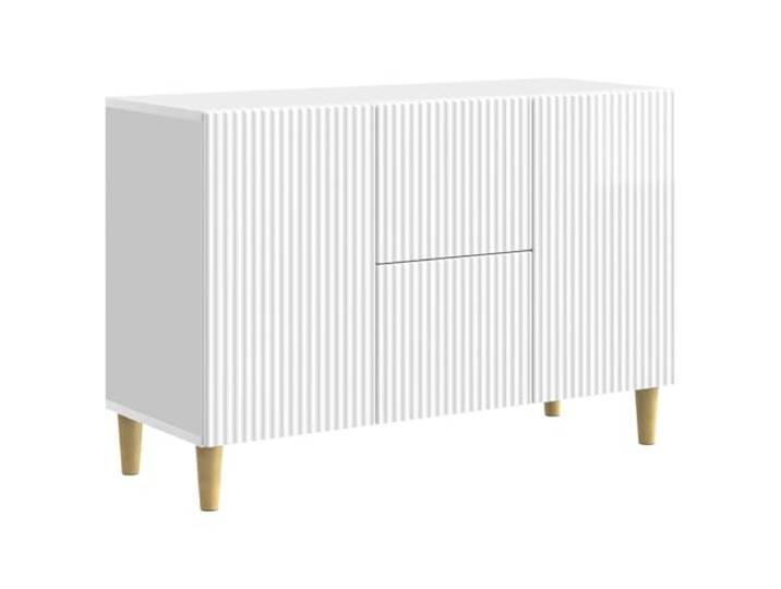 HGFDVCMR Sideboard Hochglanz Weiß 89 x 34,5 x 60 cm Kommode Holzwerkstoff Vielseitiges Flair für Wohnzimmer und Flur: Kompaktes Möbelstück mit Fächern, Schubladen und stabilen Beinen.
