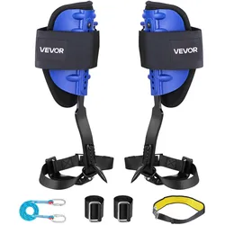 VEVOR Baumkletter Spikes, höhenverstellbare Baumkletterausrüstung mit Gurten & Hüftgurt, Tragkraft 159 kg, robuste Stahlsteigsteigeisen, Baumpflegeausrüstung für Obsternte & Jagd, Blau