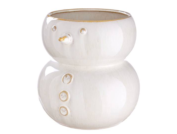 Vase SNOWMAN 20cm Weiß/Weiß