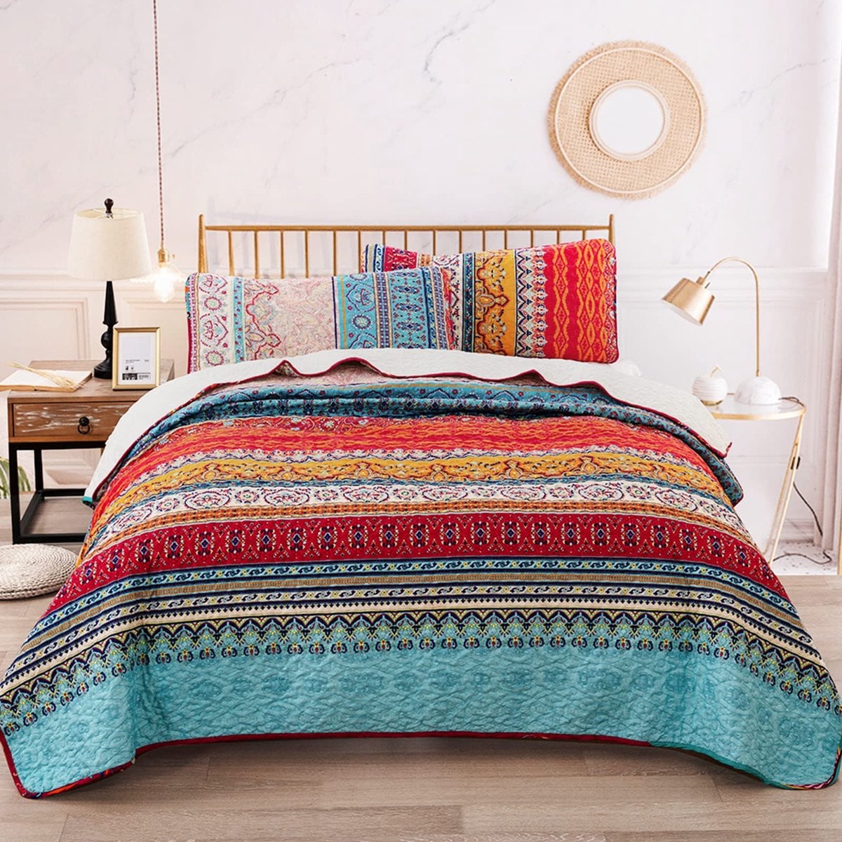 Unyqoos Luxueuze 3-delige Bedsprei Set met Kussenslopen
