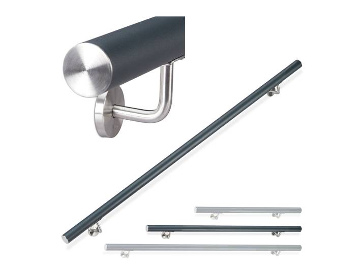 Handlauf Aluminium 1500 mm Anthrazit-Silber