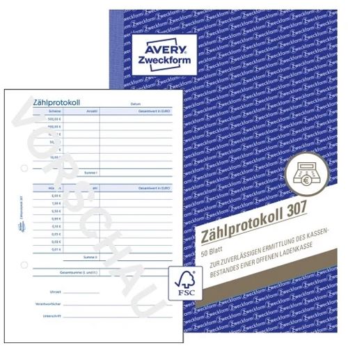 AVERY Zweckform Zählprotokoll Formularbuch 307