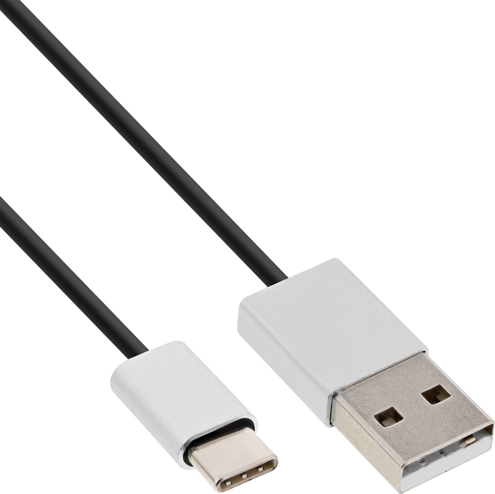 InLine USB-C naar USB-A kabel, USB 2.0, 1,5 meter, zwart