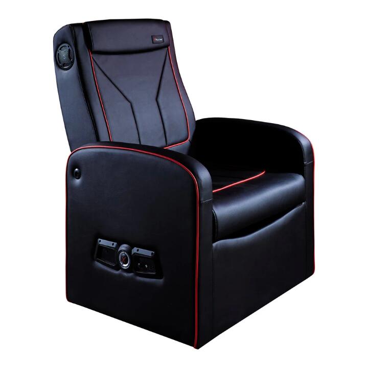 X Rocker Shift Luxe Junior 2.1 Ottoman Gaming-Sessel mit Stereo-Lautsprechersystem und Subwoofer - schwarz/rot 2022021
