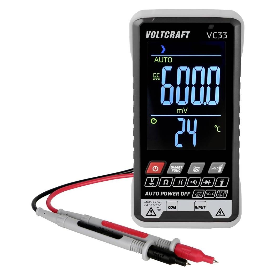 Voltcraft VC33 Hand-Multimeter kalibriert (ISO) digital Anzeige (Counts): 5999 (CAT III 600V, Hand-Multimeter) (VC-13948585)