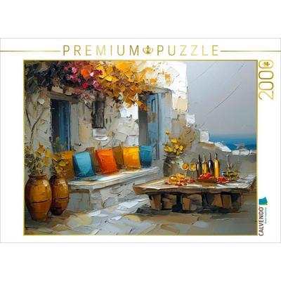 CALVENDO Puzzle Mykonos - Abendstimmung auf einer Gartenterrasse | 2000 Teile Lege-Größe 90x67cm Foto-Puzzle für glückliche Stunden, Sonstige von ,