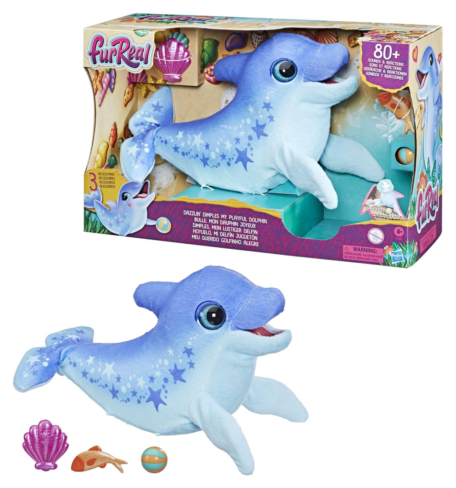 FurReal Dimples Grappige Dolfijn Knuffel