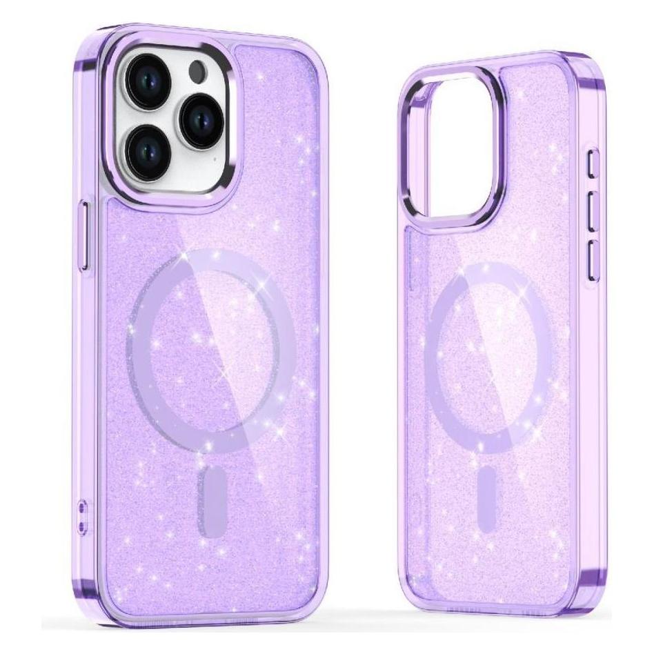 Hurtel Glitter Case MagSafe for iPhone 16 Plus - purple with glitter (Apple iPhone 16 Plus) (47857202)