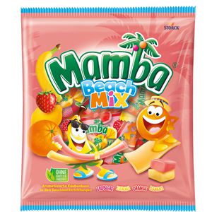 Mamba Kaubonbons Beach Mix, mit Fruchtgeschmack, 15 Stück, 160 g