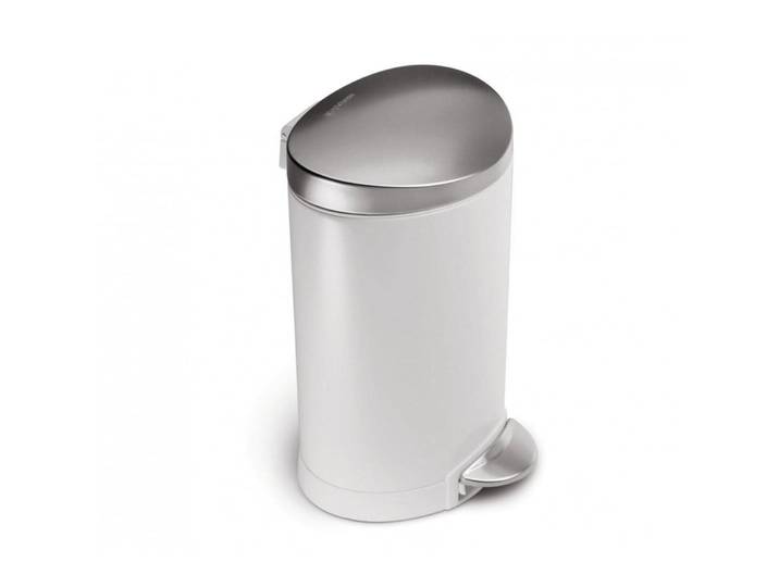 Abfalleimer Simplehuman Weiss Edelstahl 6 l - Abfalleimer
