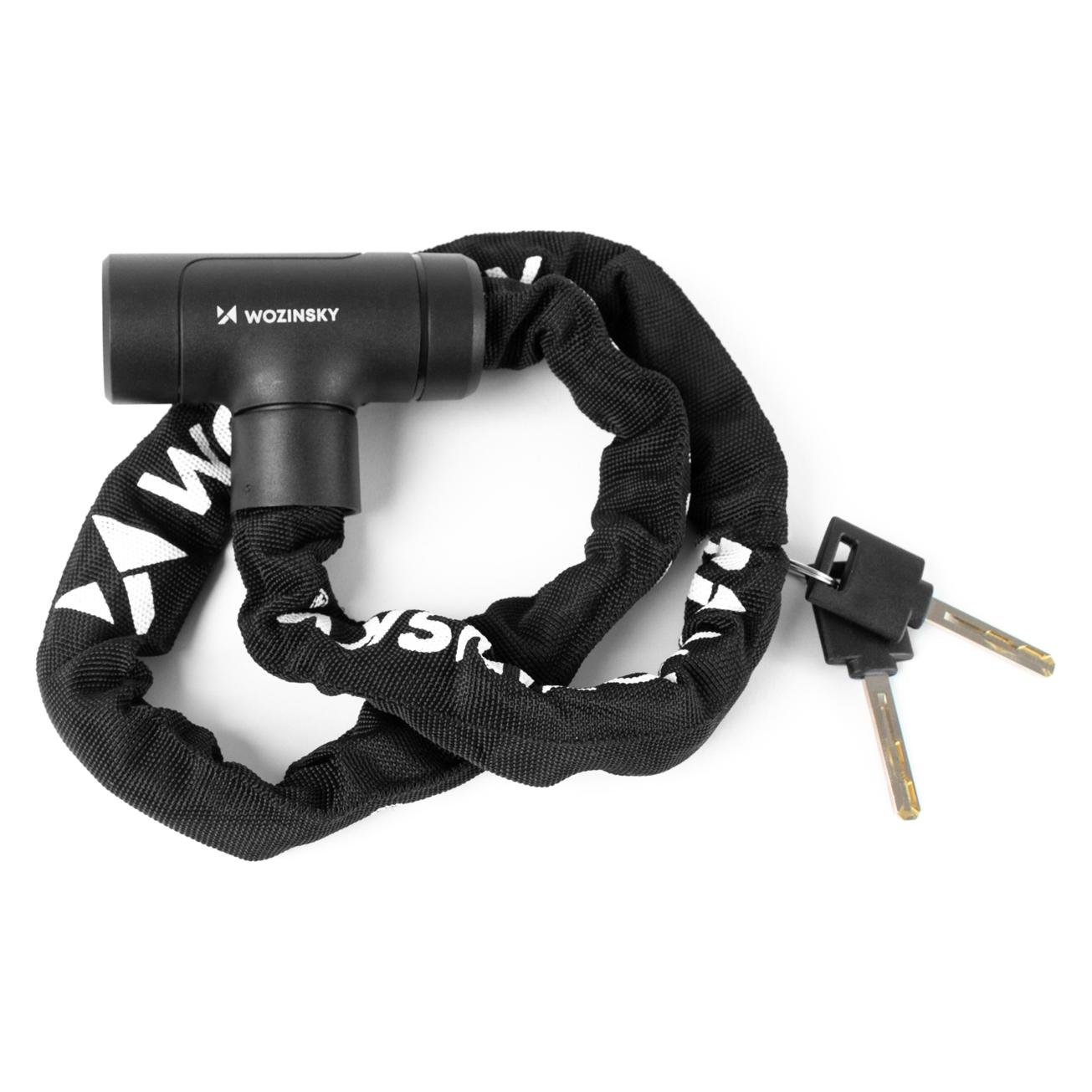 Wozinsky WZR-K2 Fahrradschloss mit Schlüssel und Kette - Schwarz (1409315874)