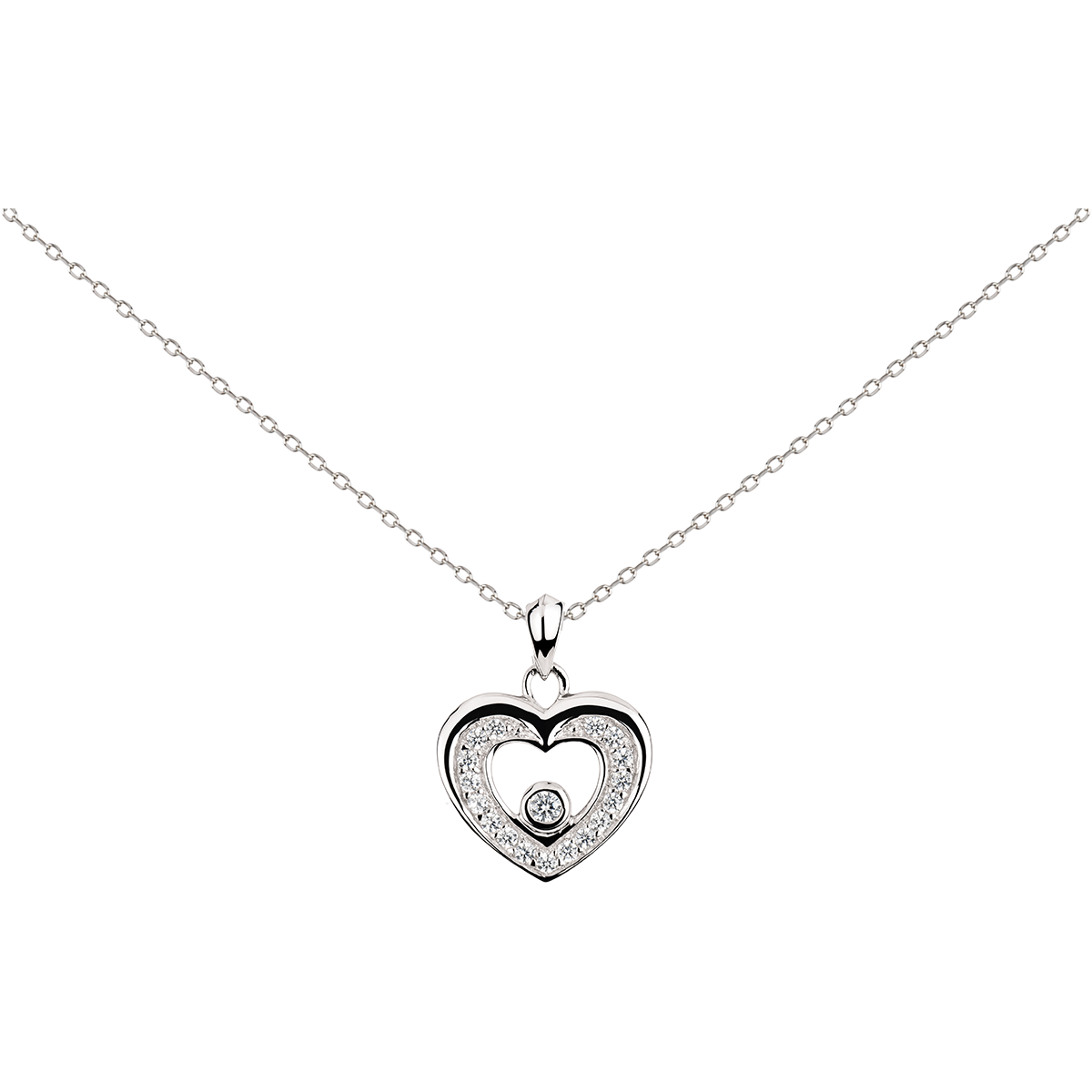 Jacques Lemans Kette Herz Sterlingsilber mit Zirkonia