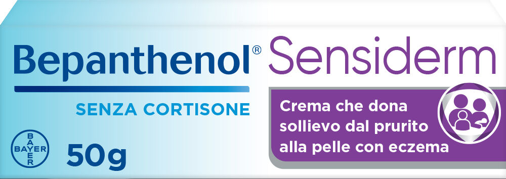 BAYER SpA Bepanthenol Sensiderm Crema lenitiva Dermatite Eczema e Prurito della pelle 50g