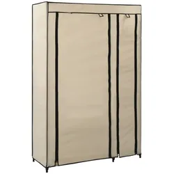 vidaXL Faltschrank Creme 110x45x175 cm Stoff