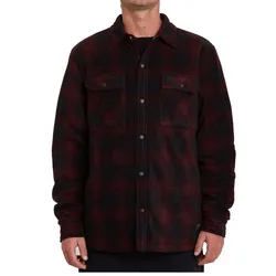 Volcom Herren Fleece Jacke Bowered rot - M - M