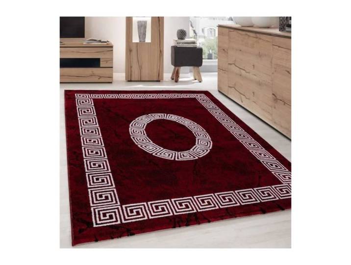 Tapis court moderne CARPETTEX - Rouge - 120 x 170 cm - Facile à entretenir