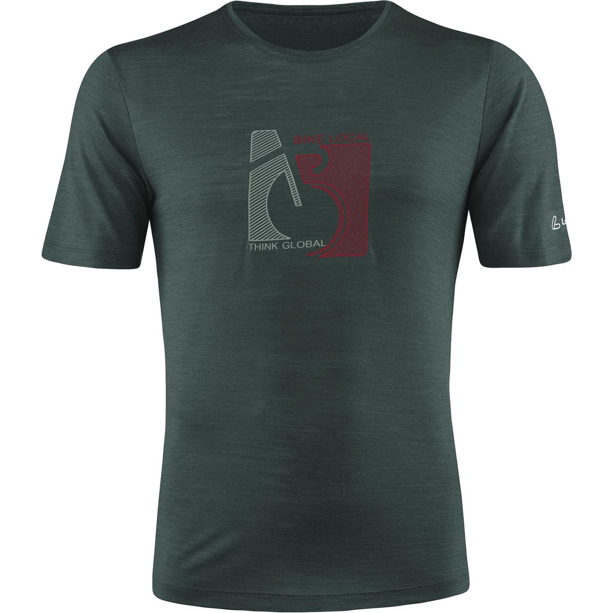 Löffler Men Printshirt Bike Merino-tencel(tm) forest (365) 54 28883-365-54