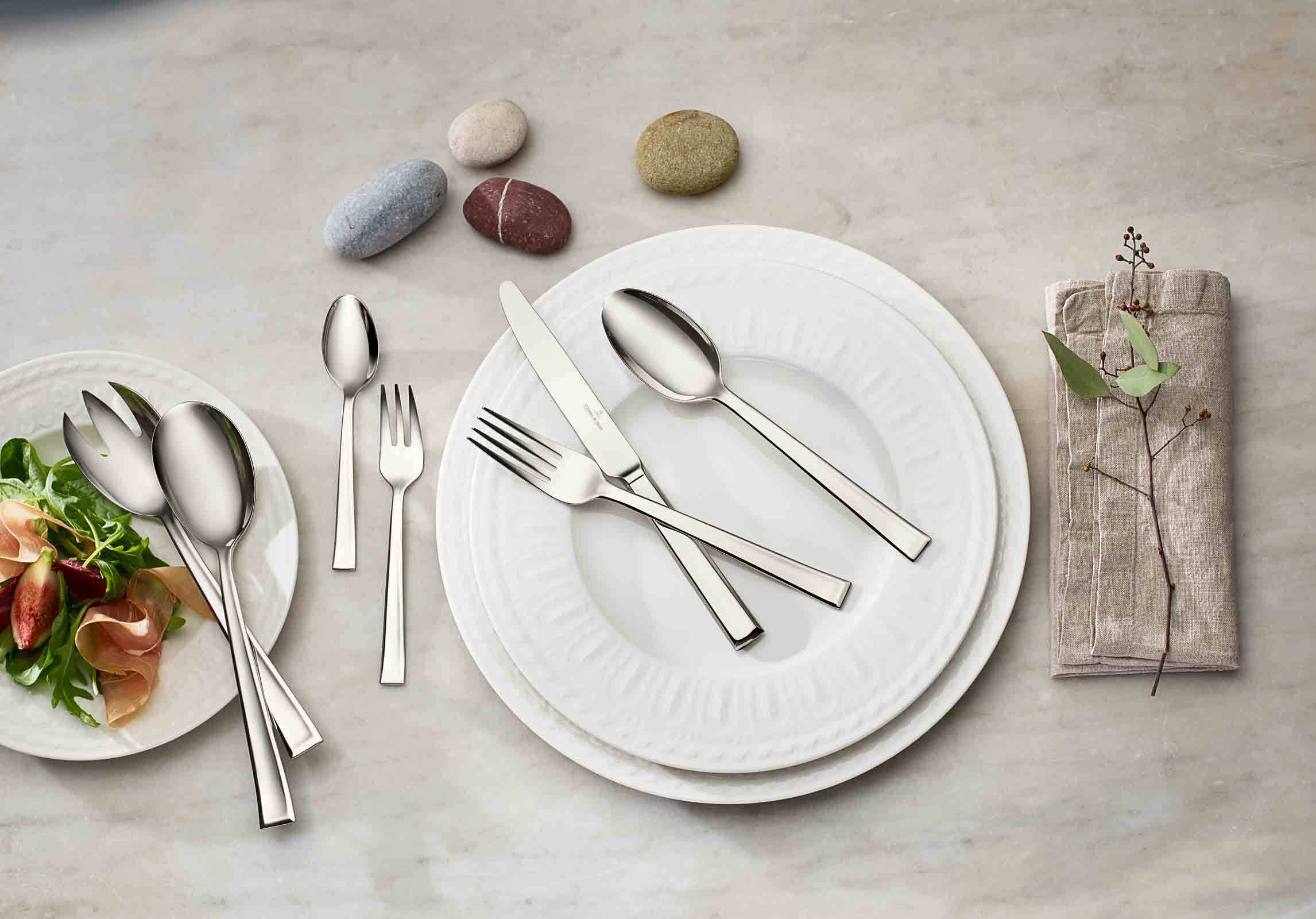 Esslöffel VILLEROY & BOCH "Espressolöffel Victor 6er Set edelstahl", silber (edelstahl), B:3,5cm L:11,4cm, Esslöffel, Esslöffel, Spülmaschinenfest