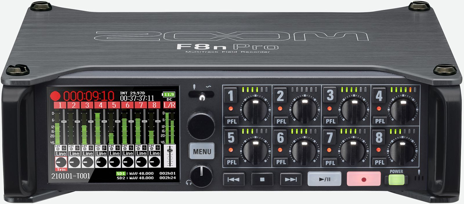 Zoom F8n Pro Gravador Portátil Estúdio 8 Canais 32bits