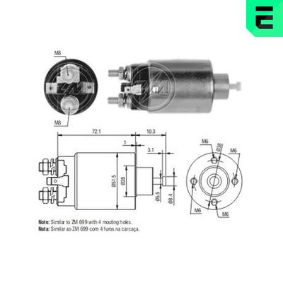 Era Magnetschalter, Starter [Hersteller-Nr. ZM4699] für Kia, Hyundai, Mitsubishi, Proton