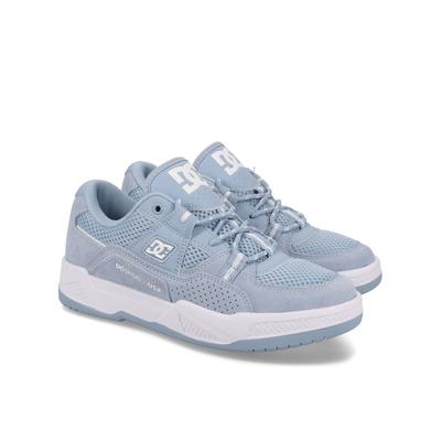 Sneaker DC SHOES "Construct", Damen, Gr. 5(36), blau (blau, weiß), Obermaterial:54.6% Leder, 20.9% Synthetikmaterial, 25.5% Polyester., Schuhe Sneaker