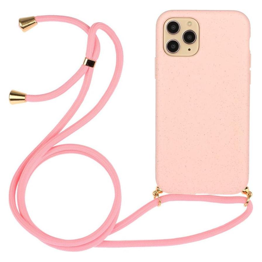 Cover-Discount iPhone 12 / 12 Pro - Hülle mit Umhängeband rosa (101122585C)