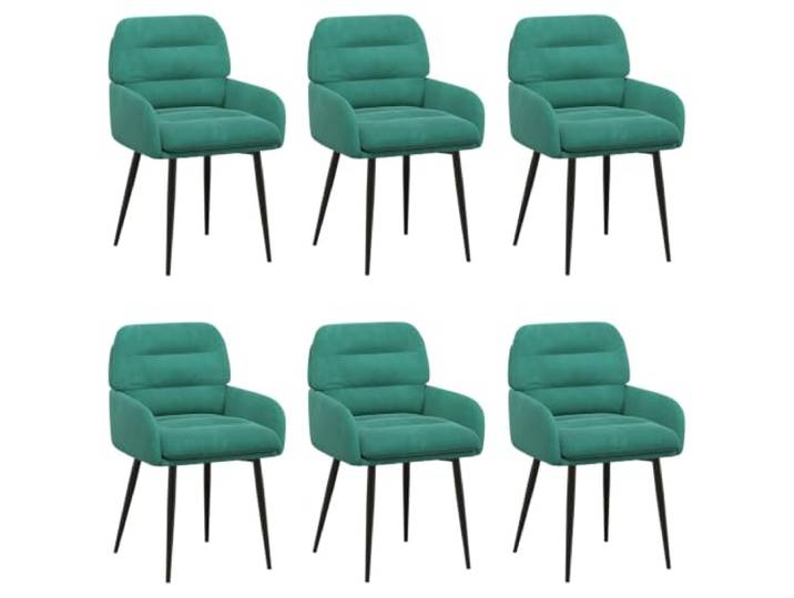 Todiikf Esszimmerstühle 6er Set Samt Türkis Polsterstuhl Metall 90cm Modernes 6er Stuhlset für Küche und Essbereich: Atmungsaktive Schaumstoffpolsterung mit robuster 110 kg Belastbarkeit.