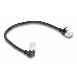 Delock 80303 RJ45 Patchkabel CAT 6a S/FTP 0.25 m Schwarz 1 St.