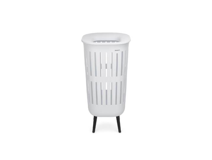 Wäschekorb BRABANTIA Collect-It mit Gestell 55 l , weiß, B:38,2cm H:64,3cm T:38,2cm, Kunststoff, Wäschesammler, Wäschekorb