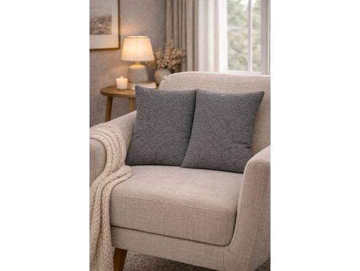 Coussin décoratif Lucio ensemble de 2 Gris/Anthracite 40 x 40cm Polyester