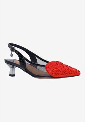 Women's Gwyn Pump by J. Renee in Black Red (Size 6 M)