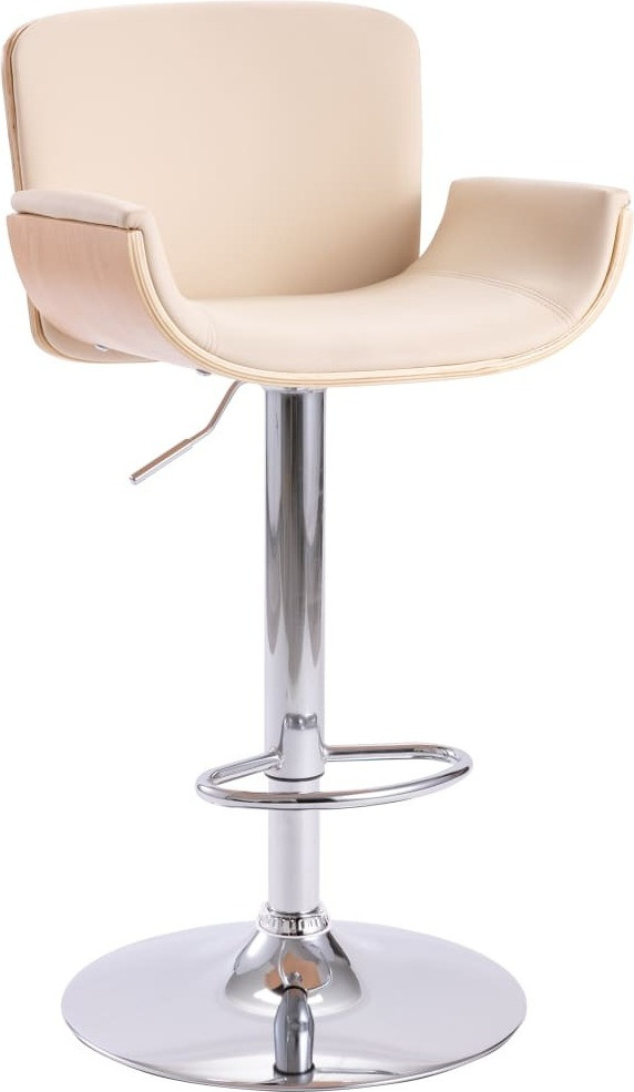 Maison Exclusive Barkruk in crème kleur met kunstleer