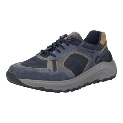 Sneaker JOSEF SEIBEL "Davie 03, indigo-multi", Herren, Gr. 43, blau (indigo, multi), Obermaterial: 100% Rindsleder Leather cow., Schuhe Sneaker