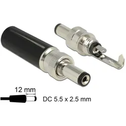 DELOCK Steckverbinder DC 5.5x2.5x12mm Hohlstecker
