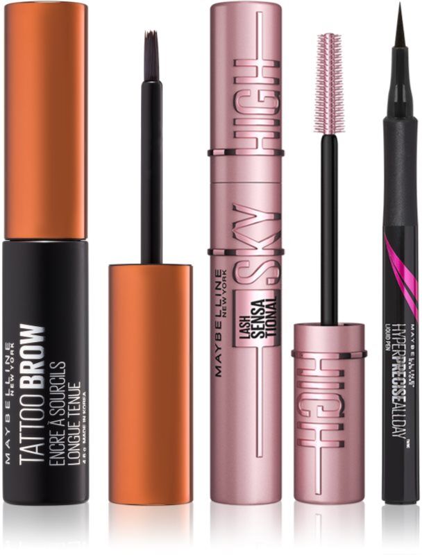 MAYBELLINE NEW YORK Make-Up Set set at a reduced price for eyes and eyebrows Medium Brown