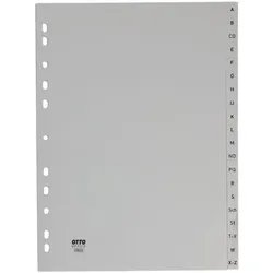OTTO Office Kunststoffregister A-Z A4 grau, 22.5x29.7 cm