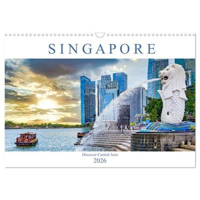 Singapore - Discover Central Area (Wall Calendar 2026 DIN A3 landscape), CALVENDO 12 Month Wall Calendar