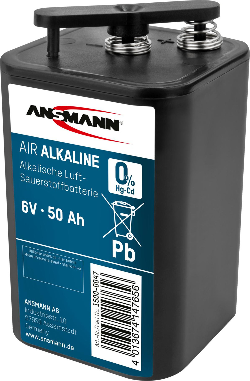 ANSMANN 1500-0047 Zink-lucht alkaline batterij type 4R25 6 Volt