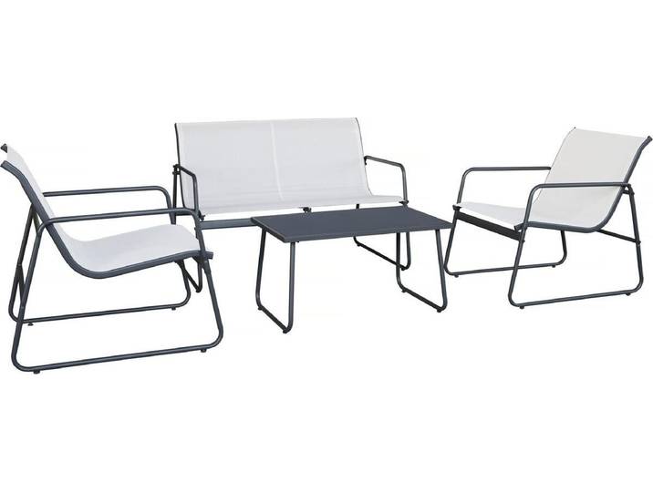 Gartenmöbel aus Metall \ Fortaleza\ – 4-Sitzer – Beige