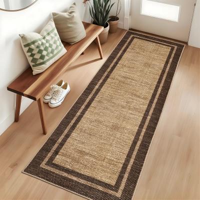 Garvee Textured Border Print Area Rug
