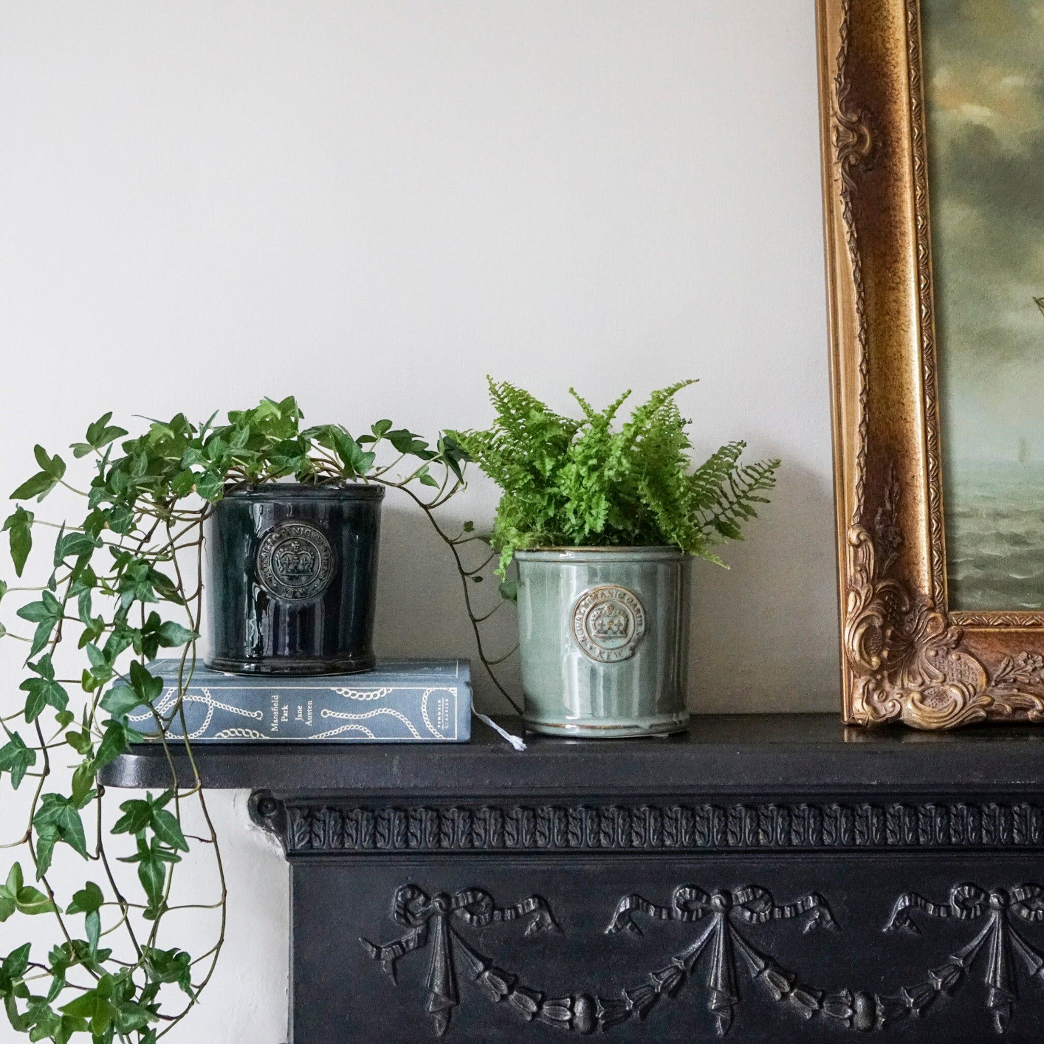 Ivyline - Kew Reactive Glaze Sage Planter