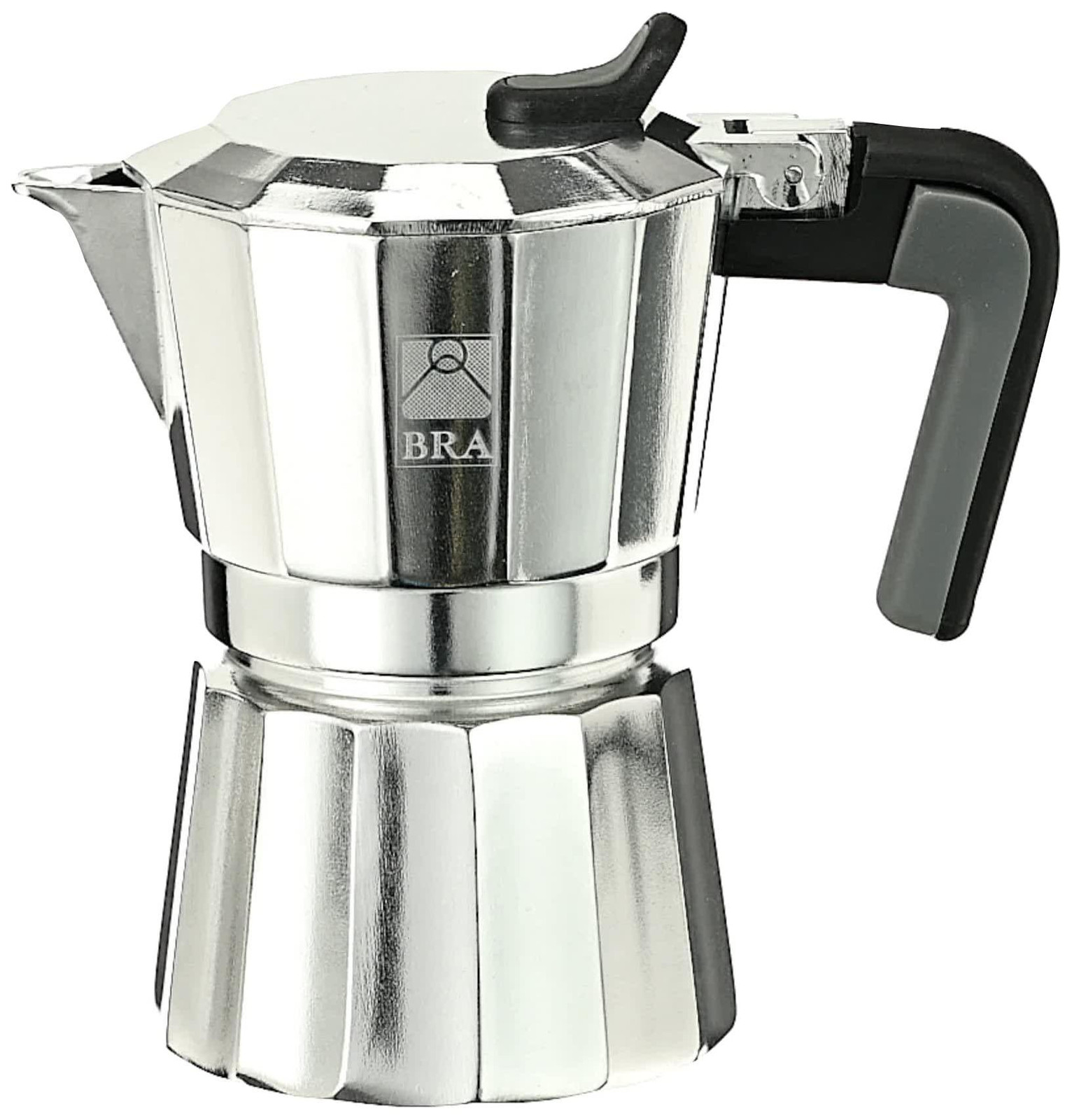 Dripio Handmatige Espressomachine van Aluminium voor 3 Kopjes, Geschikt voor Kookplaat
