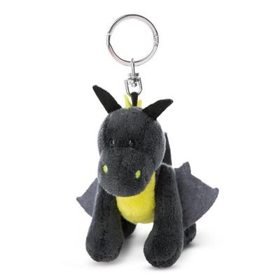 NICI 47992 - Drache Dragor, schwarz-gelb, Schlüsselanhänger, 9 cm
