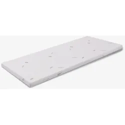 MiaSuite Topper aus Waterfoam 120x200 - 3 cm hoch, abziehbar, Gewebe Aloe Vera| Matratzenauflage H3