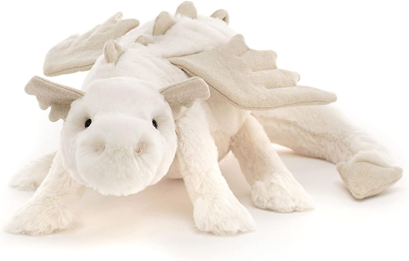Jellycat Peluche Snow Dragon - l : 50 cm x H: 12 cm - Large