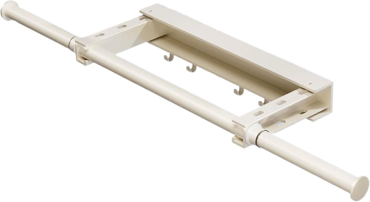 Intrekbaar Droogrek Kleding - Melkwit - 43-74 cm
