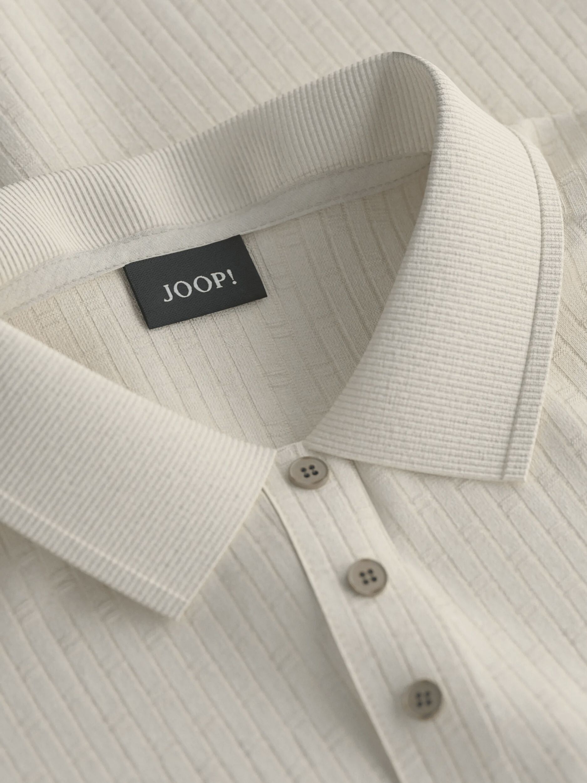 Joop! Poloshirt JOOP "Jorge", Herren, Gr. S, beige, Jersey, Obermaterial: 100% Baumwolle, clean, unifarben, loose fit normal, Shirts Poloshirt, mit Strukturmuster beige S