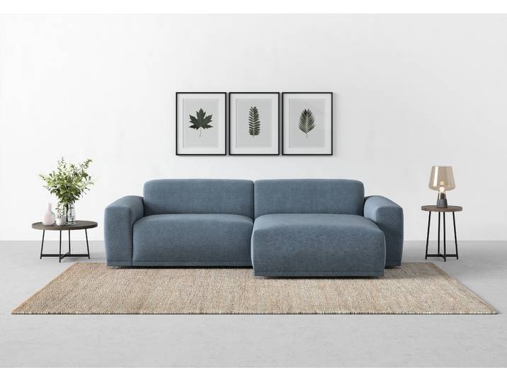 Ecksofa, Gelb, 255x160 cm, Polyester, L-Form & Hochwertiger Kaltschaum, Modern